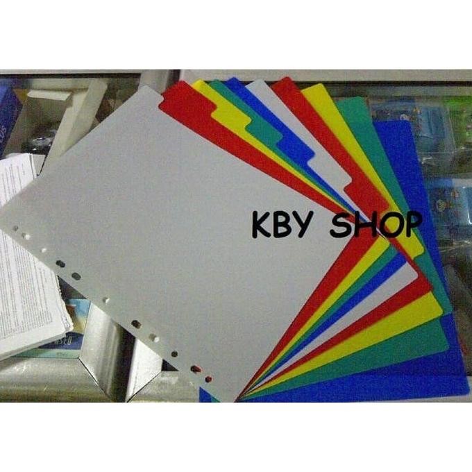 

PEMBATAS DIVIDER KERTAS 10 SEKAT UKURAN A4 / FOLIO BAHAN PLASTIK TEBAL AST