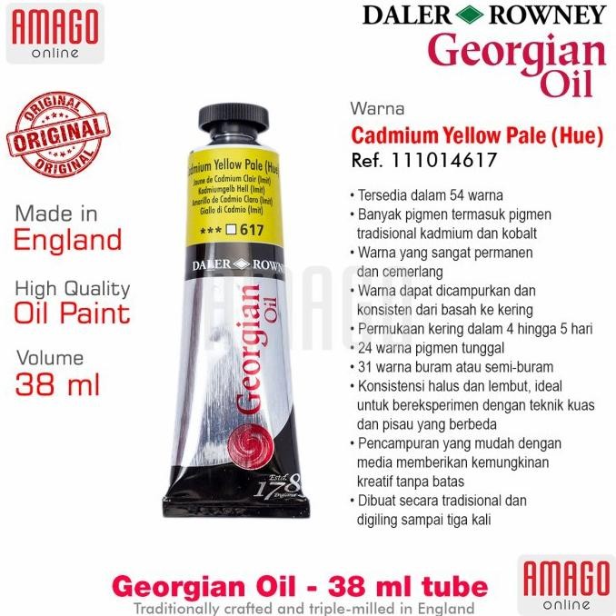 

Cat Minyak Lukis DALER-ROWNEY Georgian Oil 38 ml - Cadmium Yellow Pale Hue -111014617 AST