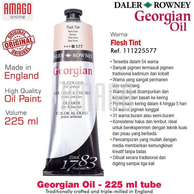 

DALER-ROWNEY Georgian Oil Paint 225 ml - Cat Minyak Lukis - Flesh Tint (Peach Pink) - 111225577 AST
