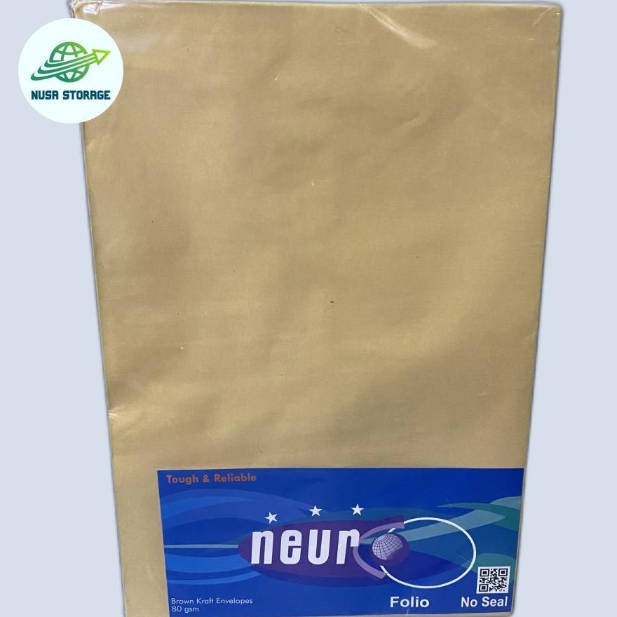 

Amplop Coklat Ukuran Folio Pack isi 100 Lembar Ampelop Besar F4 No Sealed AST