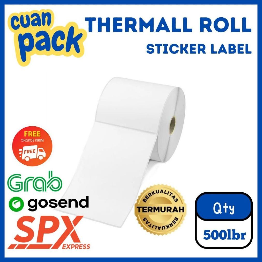 

Label Sticker Thermal/Termal Roll 100 x 100 isi 500 lembar AST