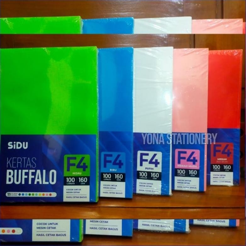

KERTAS BUFALO WARNA / Cover Sampul Jilid Bufalo Buffalo BC Folio Berbagai Warna Polos F4 (Sidu: Polos, Aks & SBL: Bertekstur) AST