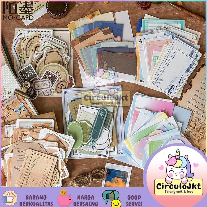 

100 pcs Momo Note deco paper notes collection vintage retro kawai aesthetic kertas hias dekorasi ide jurnal AST