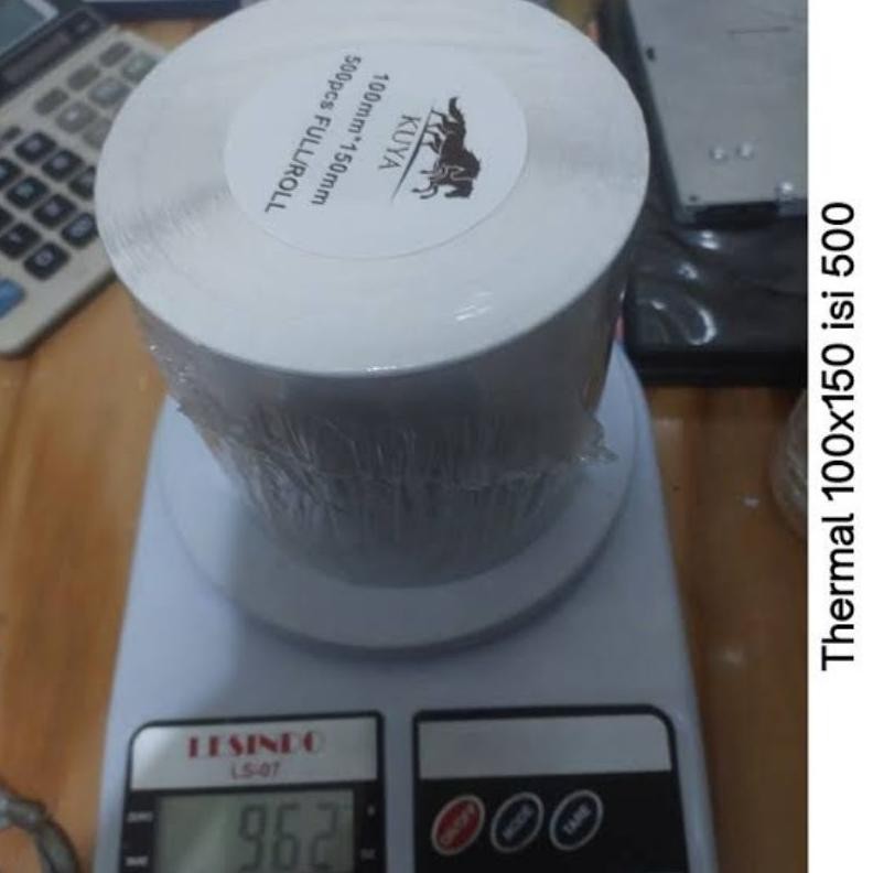 

KERTAS STICKER THERMAL BARCODE A6 100mm x 150mm ORIGINAL KUYA 500pcs AST