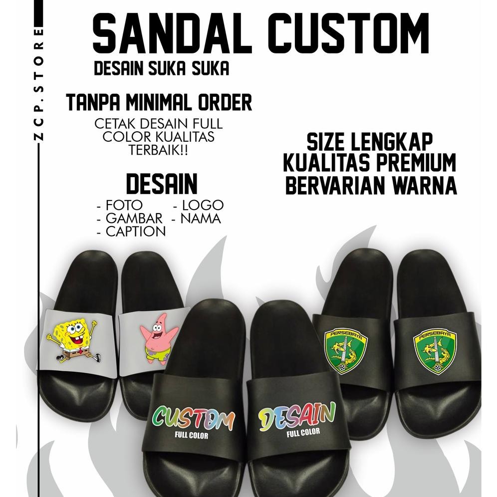NEW SANDAL CUSTOM | SANDAL SLIDE CUSTOM SUKA-SUKA | SANDAL SLOP | SANDAL SLIP KARET