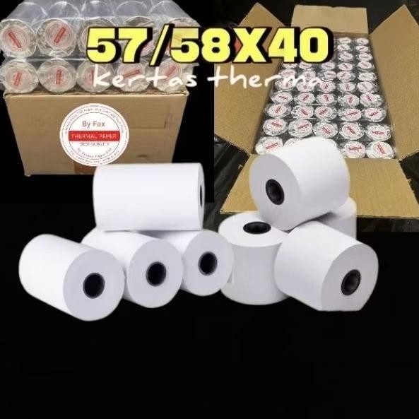 

10 pcs kertas thermal edc bluetooth ukuran 58x40mm / 57x40mm AST