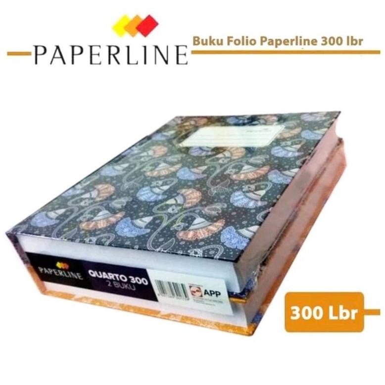 

BUKU 300 LEMBAR KUARTO PAPERLINE PER PCS AST