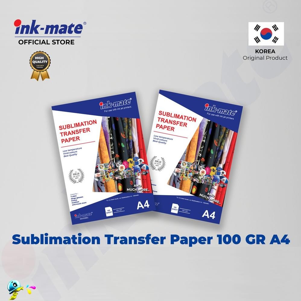

Kertas Transfer Paper Sublim Inkmate A4 100Gr (ISI 100 Lembar) AST