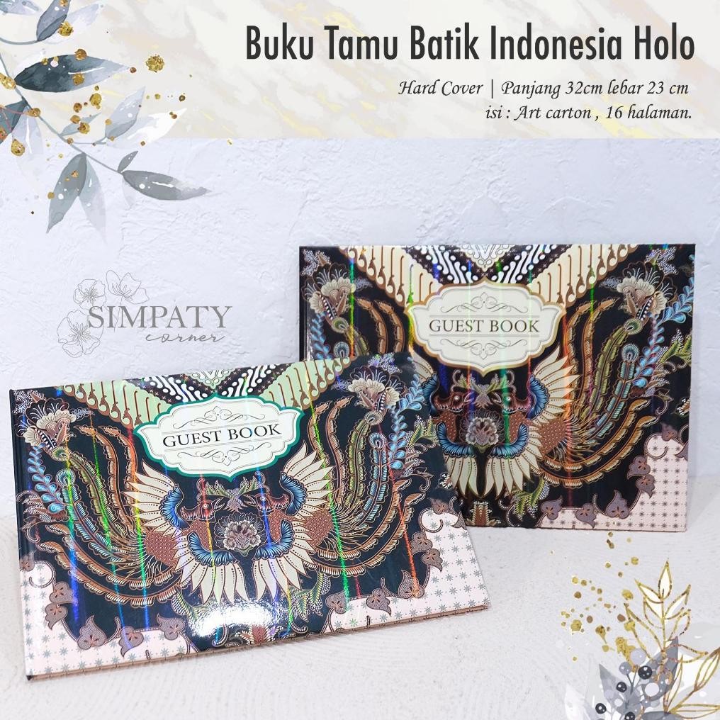 

Buku Tamu / Guest Book / Buku Tamu Batik Indonesia Hologram Simpaty AST
