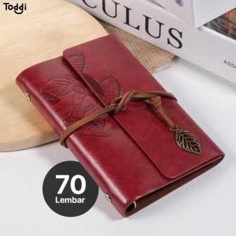 

TD - TLA Toddi PHANTACI Buku Catatan Binder Kulit Retro Leaf Kertas B7 - BSD666 AST