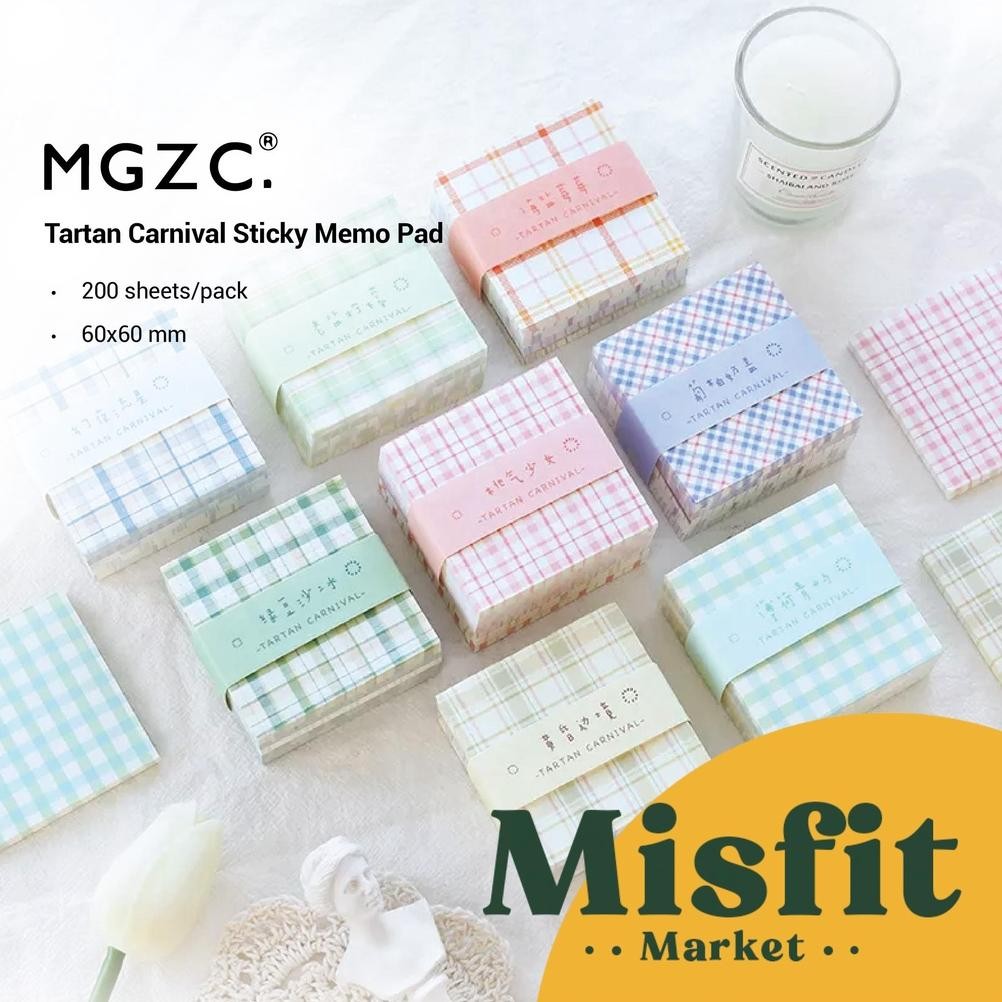 

Tartan Carnival Memo Pad Notes Mini Motif Unik Kertas Catatan Kecil AST