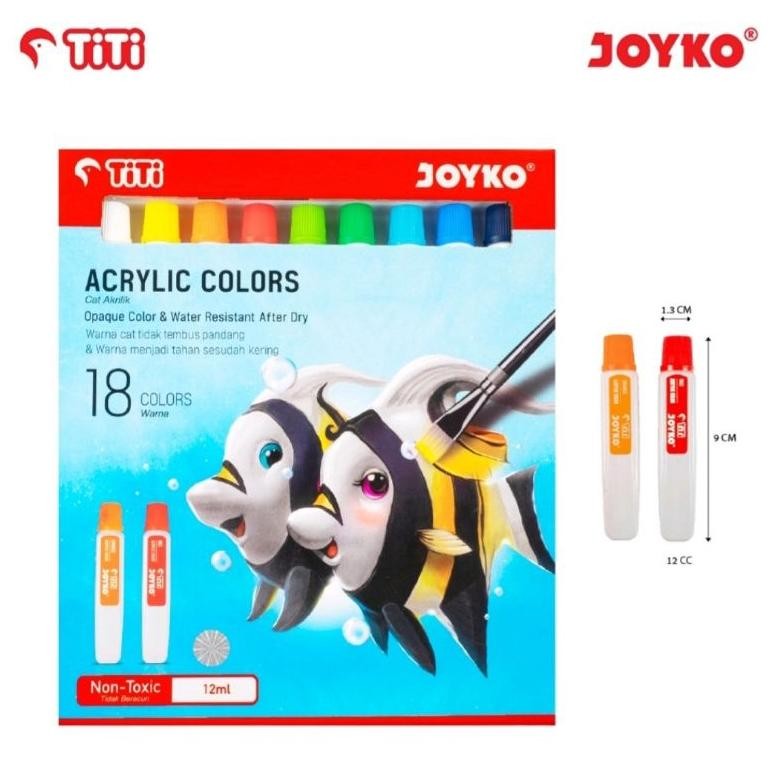

acrylic colors TITI JOYKO 18 warna AST