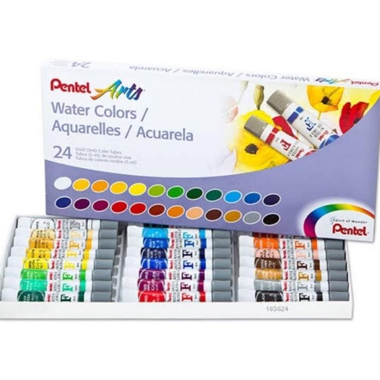 

Water Colour Pentel Art 24 Warna/Cat Air Pasta @5ml AST