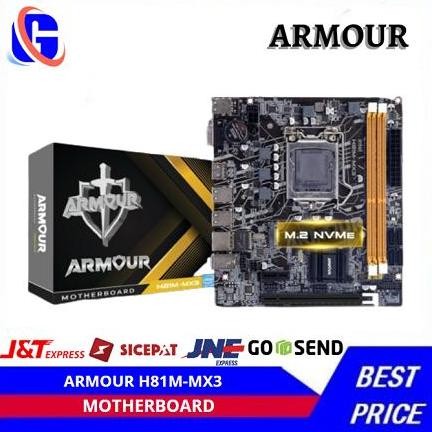 NEW ARMOUR H81M-MX3 MOTHERBOARD