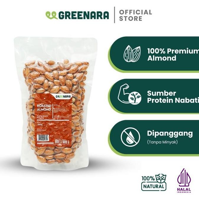 

Greenara Roasted Almond 500Gr / Kacang Almond Panggang
