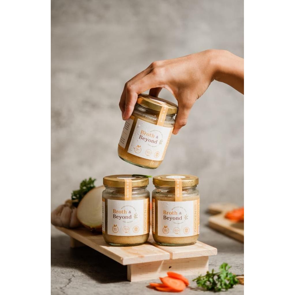 

Organic Chicken Bone Broth - 2 Atau 3 Jars / Kaldu Tulang Ayam Organik