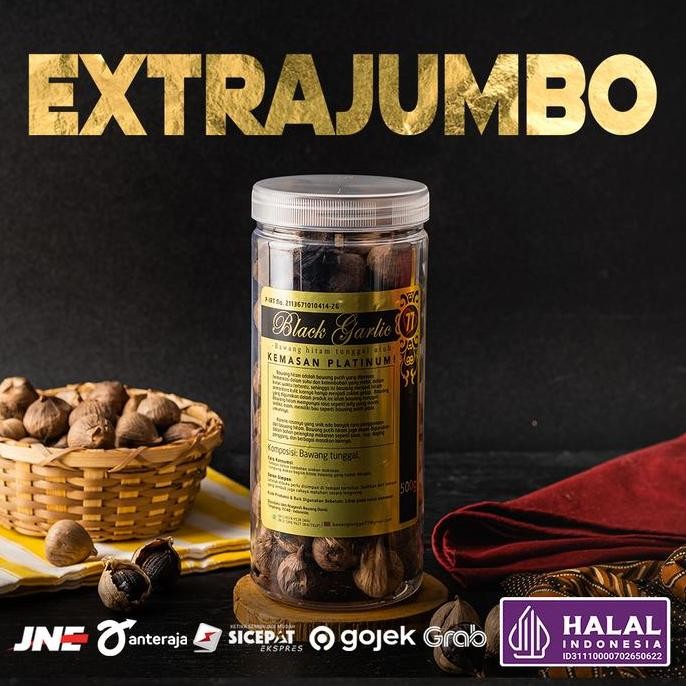 

Platinum Black Garlic - Super Jumbo Extra - Herbal Berkhasiat [500Gr]