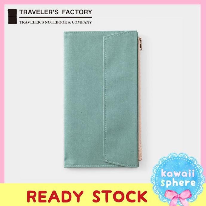 

Travelers Notebook Regular Size Papercloth Zipper | Sky | Paper Cloth Co