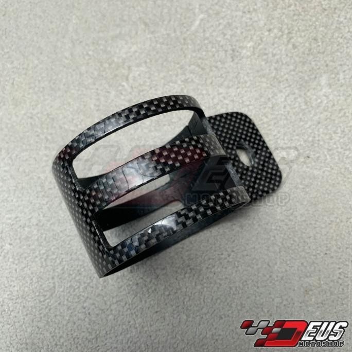 [Allthebest] Klem Knalpot 2 tak Carbon Fiber / Bracket Dudukan Silencer 2T 2tak