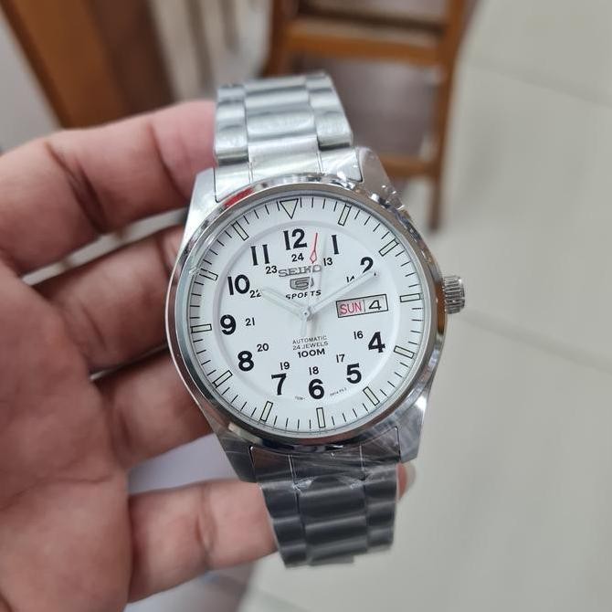 Tersedia Jam tangan Automatic Japan SEIKO 5 Sports Military Nylon Stainless