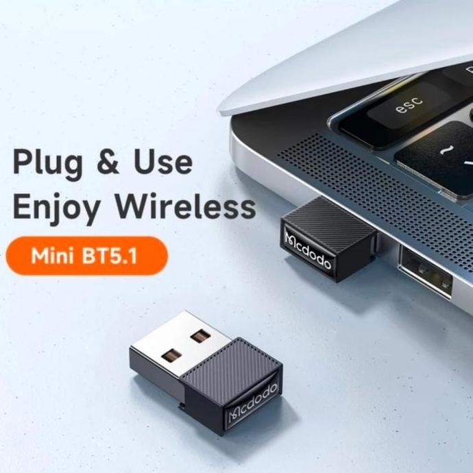 Mcdodo Ot-1580 Usb Bluetooth 5.1 Dongle Wireless Adapter Receiver New Stok