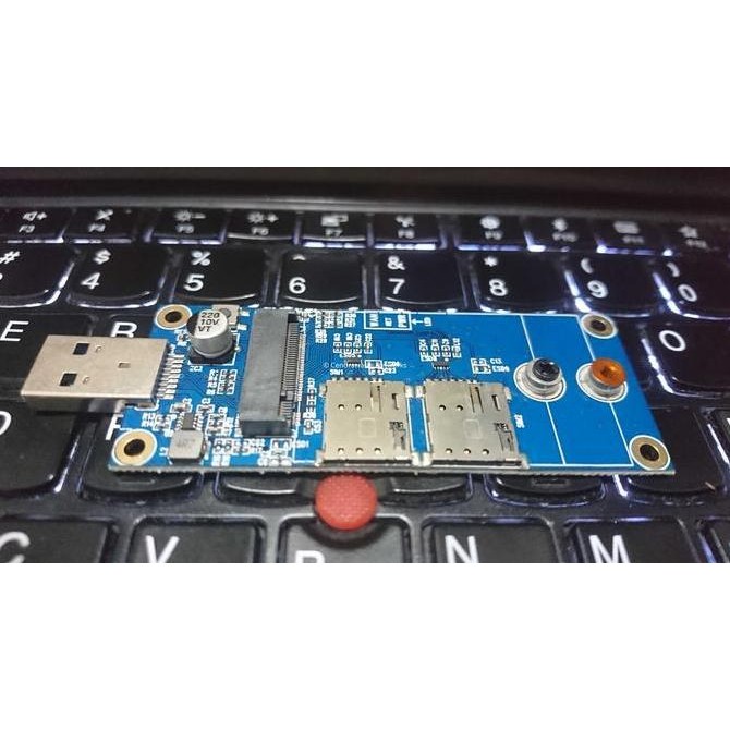 Adaptor Ngff Key To Usb Dengan Slot Dual Sim | Adaptor Modem Rakitan New Stok