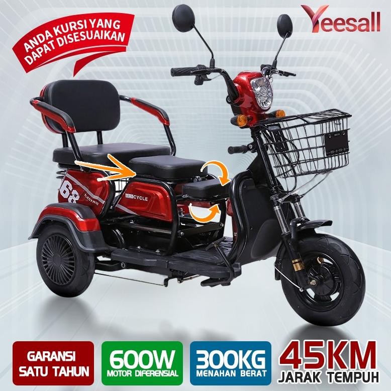 Sepeda Motor Listrik Roda 3/mobil Baterai Kecil Roda 3/Untuk Orang Tua /Sepeda Roda Tiga Listrik
