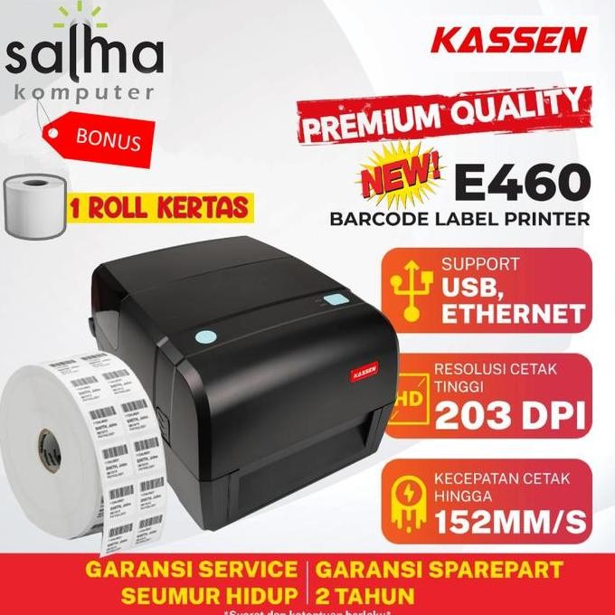 Bar Label Printer Kassen E-460 /Bar Printer Label Kassen E-460 New Stok