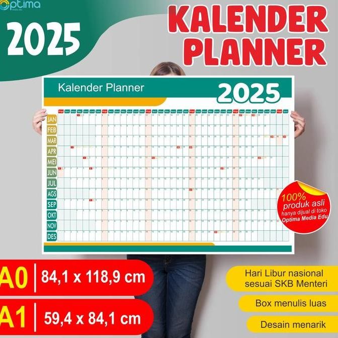

Kalender Planner Tahunan 2025 Ukuran Jumbo, A0 Dan A1 Sesuai Skb Menteri Poster Kertas Kantor Co