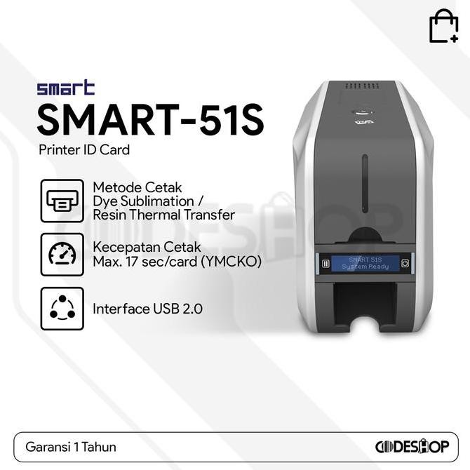 

Id Card Printer Smart-51S Cetak Kartu Single Sided New Stok