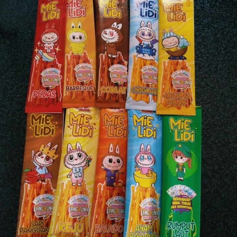 

MIE LIDI KARAKTER ISI 50PCS BERHADIAH VIRAL MURAH ECERAN 1000 BY MO SNACK
