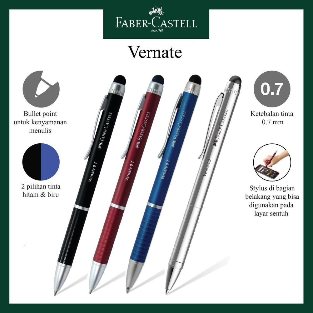 

Pulpen Stylus Faber Castell / Pen Vernate Smartphone Ballpoint / Ukuran 0.7 MM