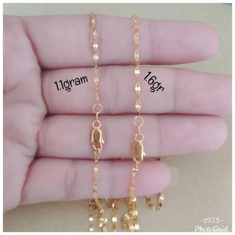 Ready Kalung Toscano Perak Asli 925 Lapis Mas Kuning Silver925, Kalung Mini