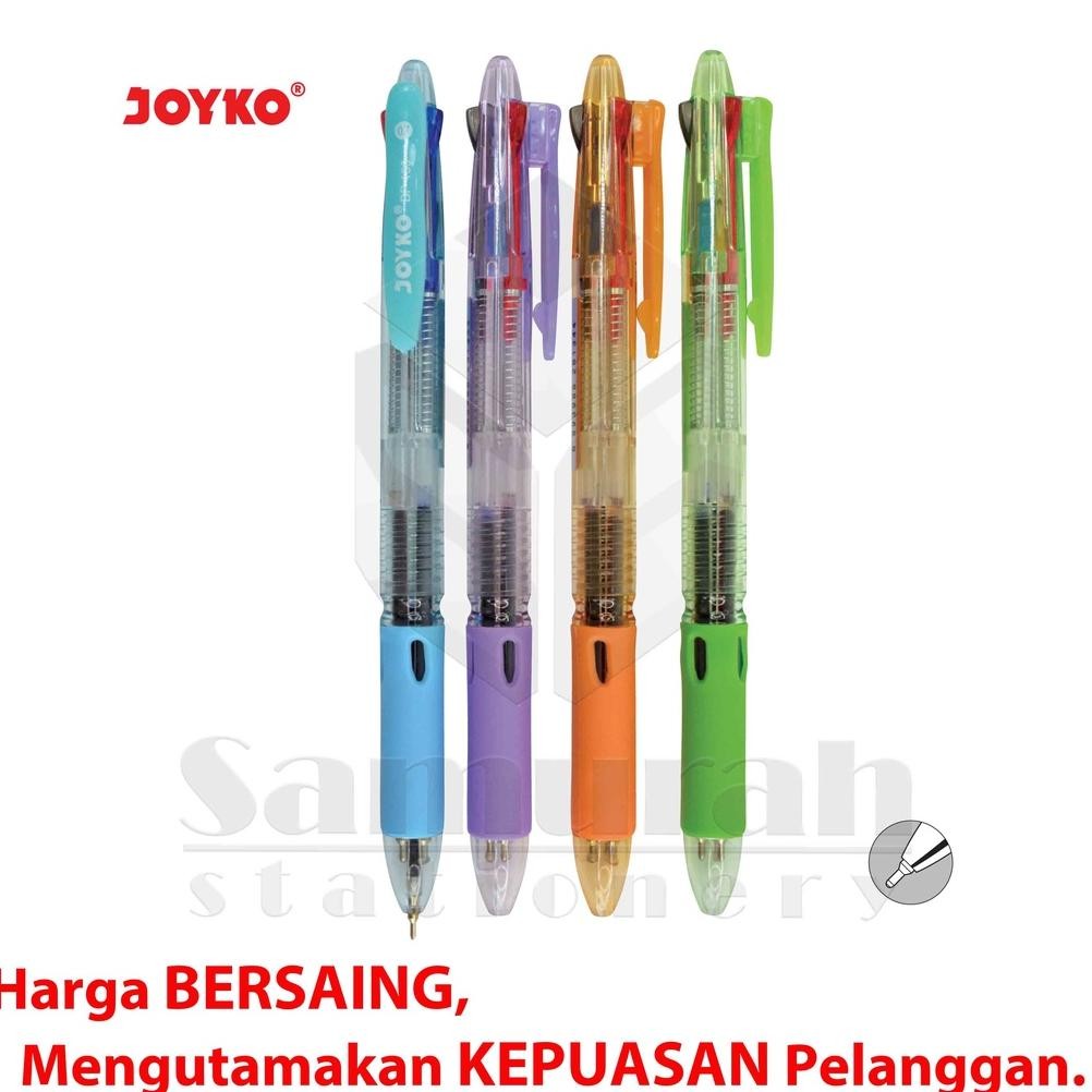 

Pulpen Joyko Trico 3 Warna BP 199 / Ball Pen BP-199 3 Warna 0.7 mm/ Ballpen Cetek BP199 3 W / Hitam - Merah - Biru