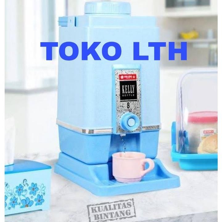 Kelly Drink Jar Bottle 5 6 8 10 Liter Lion STAR Dispenser Kran Tempat Minuman Segi