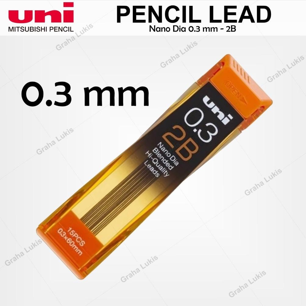 

Uni Nano Dia Pencil Lead 0.3 mm 2B - Isi Pensil Mekanik 2B - 0.3 mm