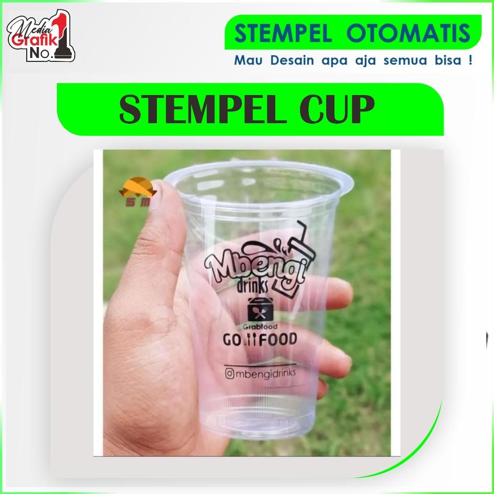 

COD Stempel Cup Gelas / Stenpel Cangkir / Stampel Minuman Atau Makanan Media Plastik Free Desain Custom