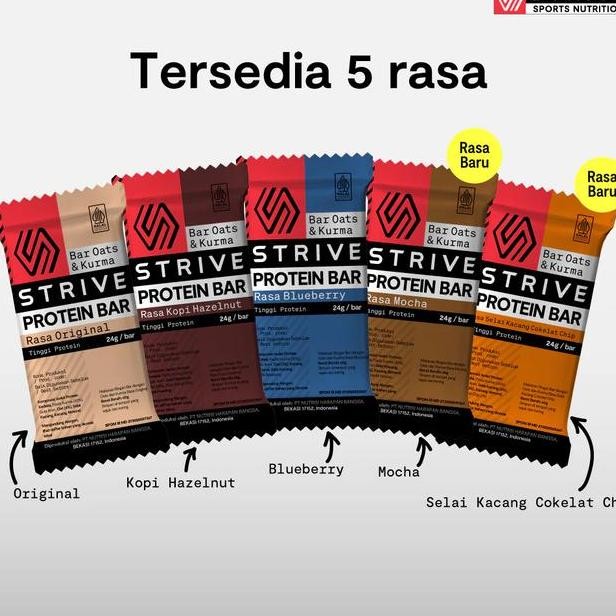 

Strive Protein Bar Semua Rasa Healthy Sna Energy Bars