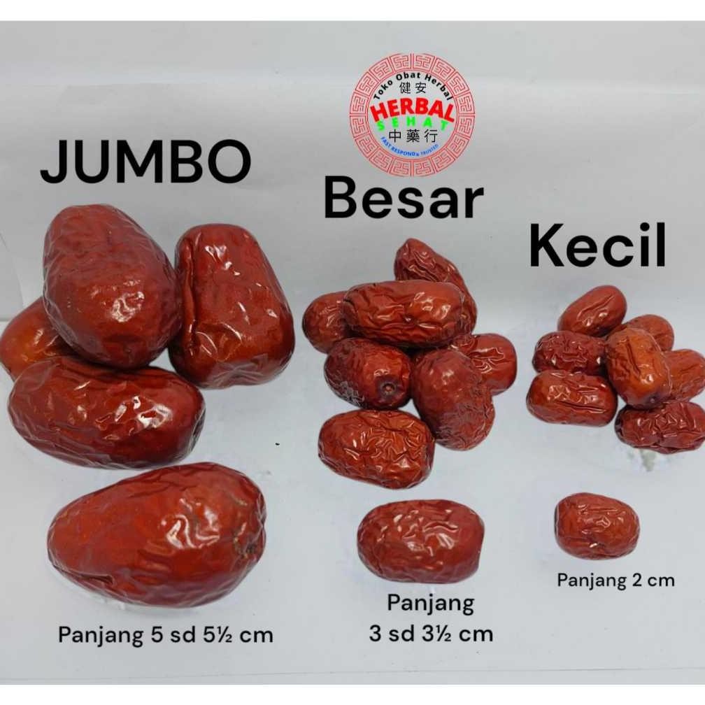 

Ang Co 50-100-250 Gram Kurma Merah Cina Red Dates Angco Hongzao Hong Zao Grade Super PREMIUM