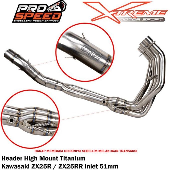 Header / Pipa Knalpot Prospeed Titanium Zx25R Zx25Rr Zx 25R 25Rr Best Seller