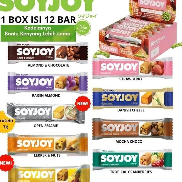 

Soyjoy 1 Box Isi 12 Sna Protein Bar Kedelai Tenaga Recovery Lari Sepeda Olahraga