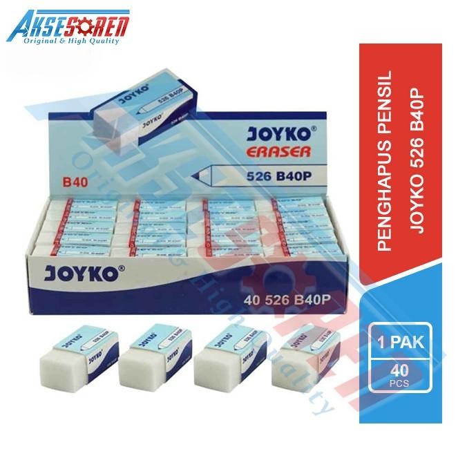 

Penghapus Pensil Kecil Joyko [526 B40/40 pcs] / Stip 2B Eraser Pencil [1 pack]