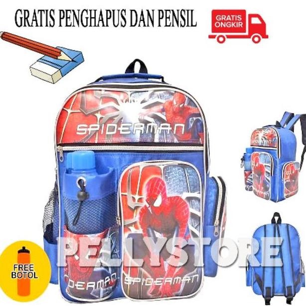

TAS SPIDERMAN GRATIS BOTOL PENSIL DAN PENGHAPUS TAS RANGSEL SEKOLAH SD TAS KARAKTER SPIDERMAN