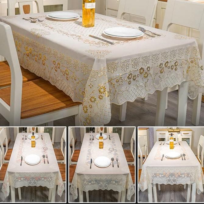(Allthebest) Taplak Meja Makan Eropa dan Mudah Dibersihkan untuk Meja Makan Panjang atau Meja Kopi B