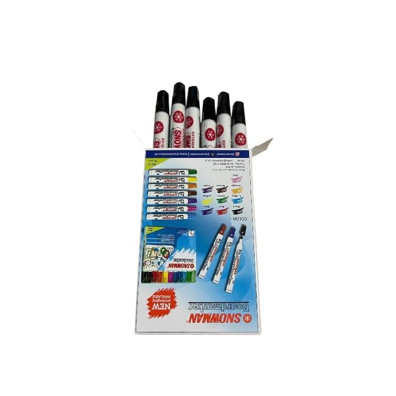 

Spidol White Board Merk Snowman BG-12 harga per 6 pcs warna Hitam