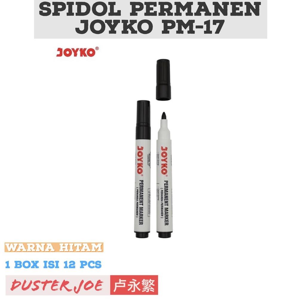 

[PER 1 PACK] Joyko Spidol Permanen Hitam PM-17 (ISI 12 PCS)