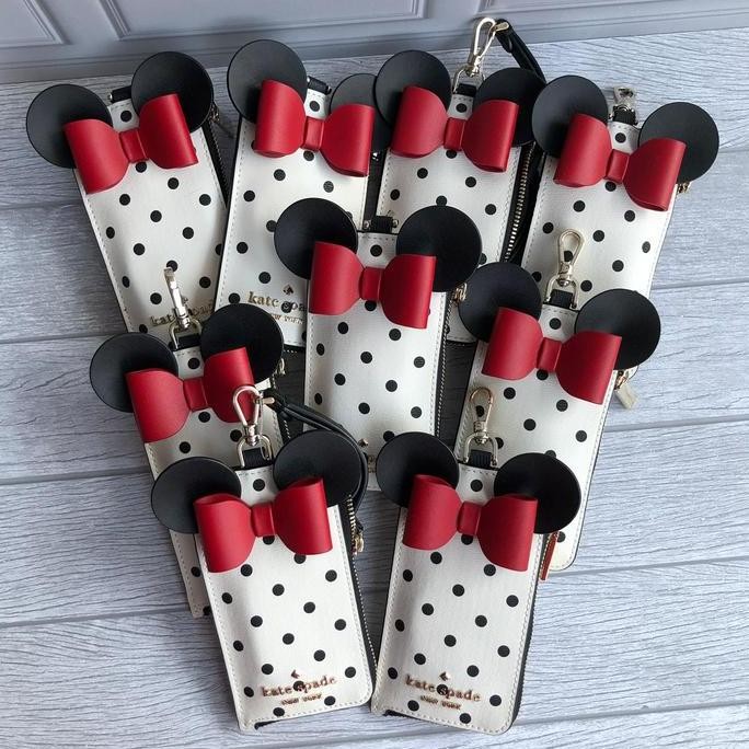 

Id Card Kate Spade Ks X Disney Minnie Lanyard White Multi Original Co