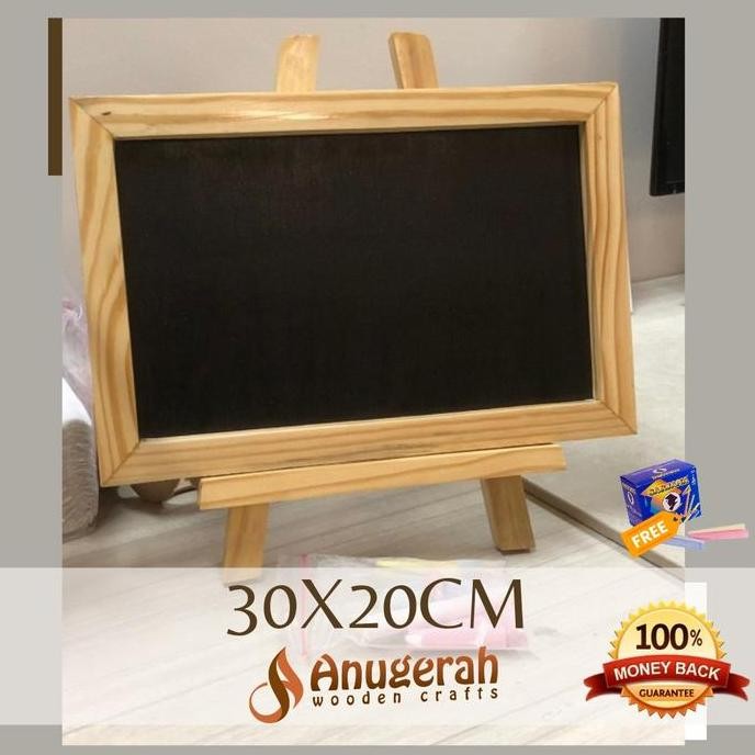 

Papan tulis kapur 30x20cm dengan kaki standing Mini Chalkboard papan tulis kecil hitam Plastik lm