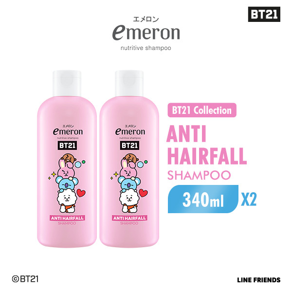 Emeron Shampoo BT21 Anti Hairfall 340 ml x2