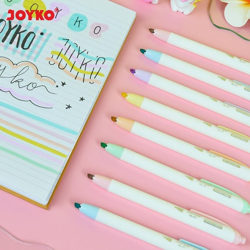 

Highlighter Joyko HL-77-6 Penanda Berwarna Warna Pastel Color